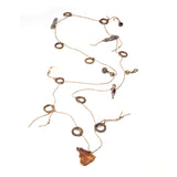 Long Bronze Ring Necklace