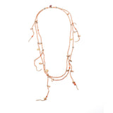 Double Strand Peach Pearl Necklace