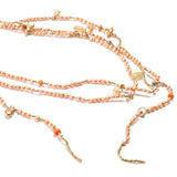 Double Strand Peach Pearl Necklace