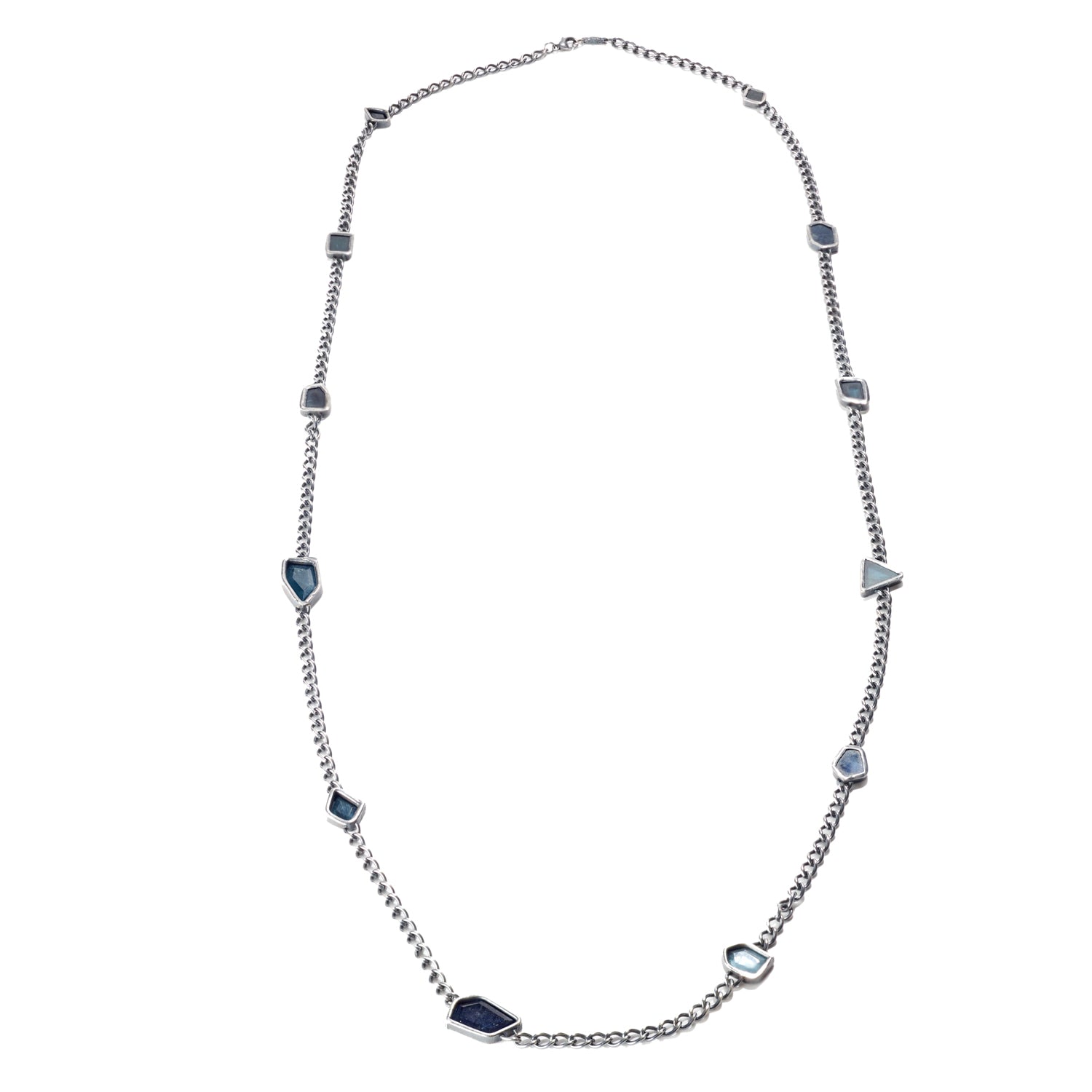 Sterling Silver and Blue Sapphire Necklace