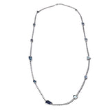 Sterling Silver and Blue Sapphire Necklace