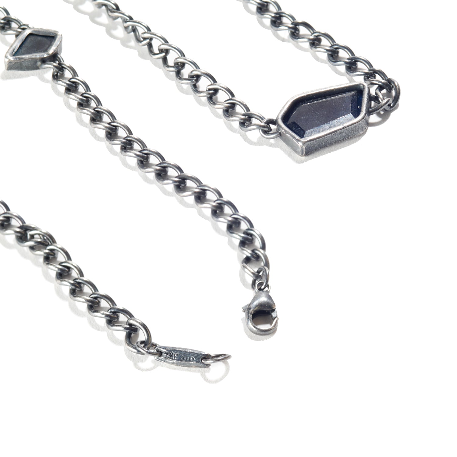Sterling Silver and Blue Sapphire Necklace