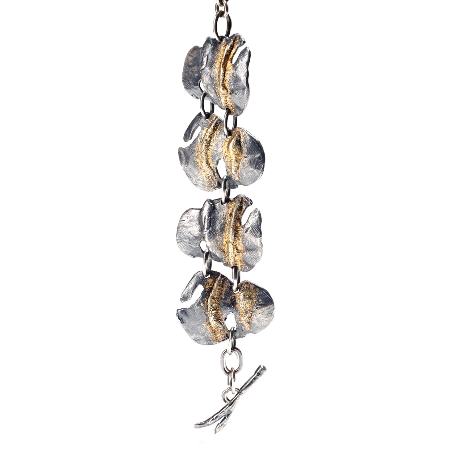 Oxidized Sterling Silver Shield Bracelet