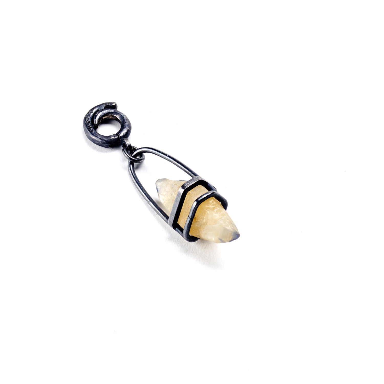 Raw Sapphire Charm