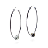 Giant Hoop and Glass Earrings