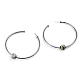 Giant Hoop and Glass Earrings