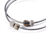 Giant Hoop and Stone Earrings