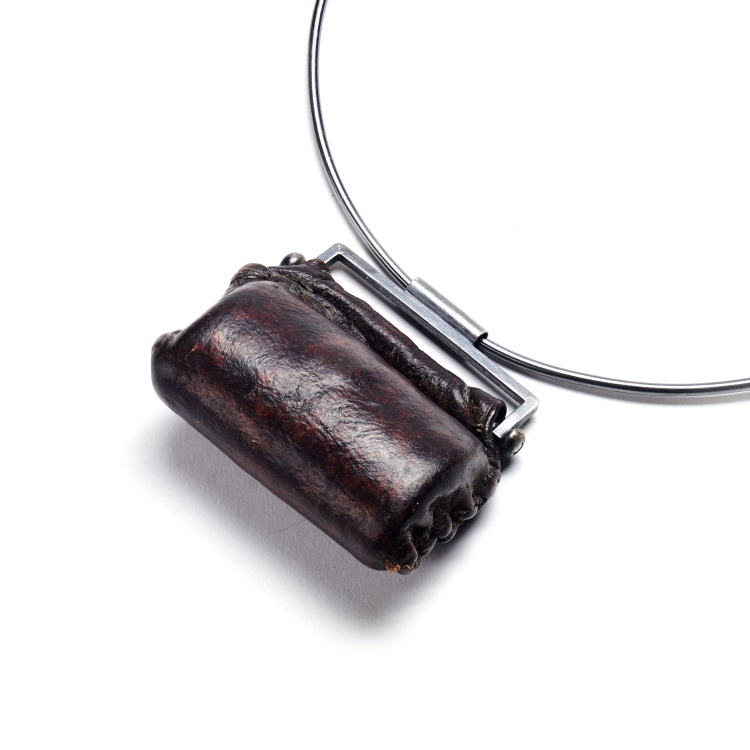 Leather Amulet Neck Cuff I