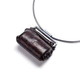 Leather Amulet Neck Cuff I