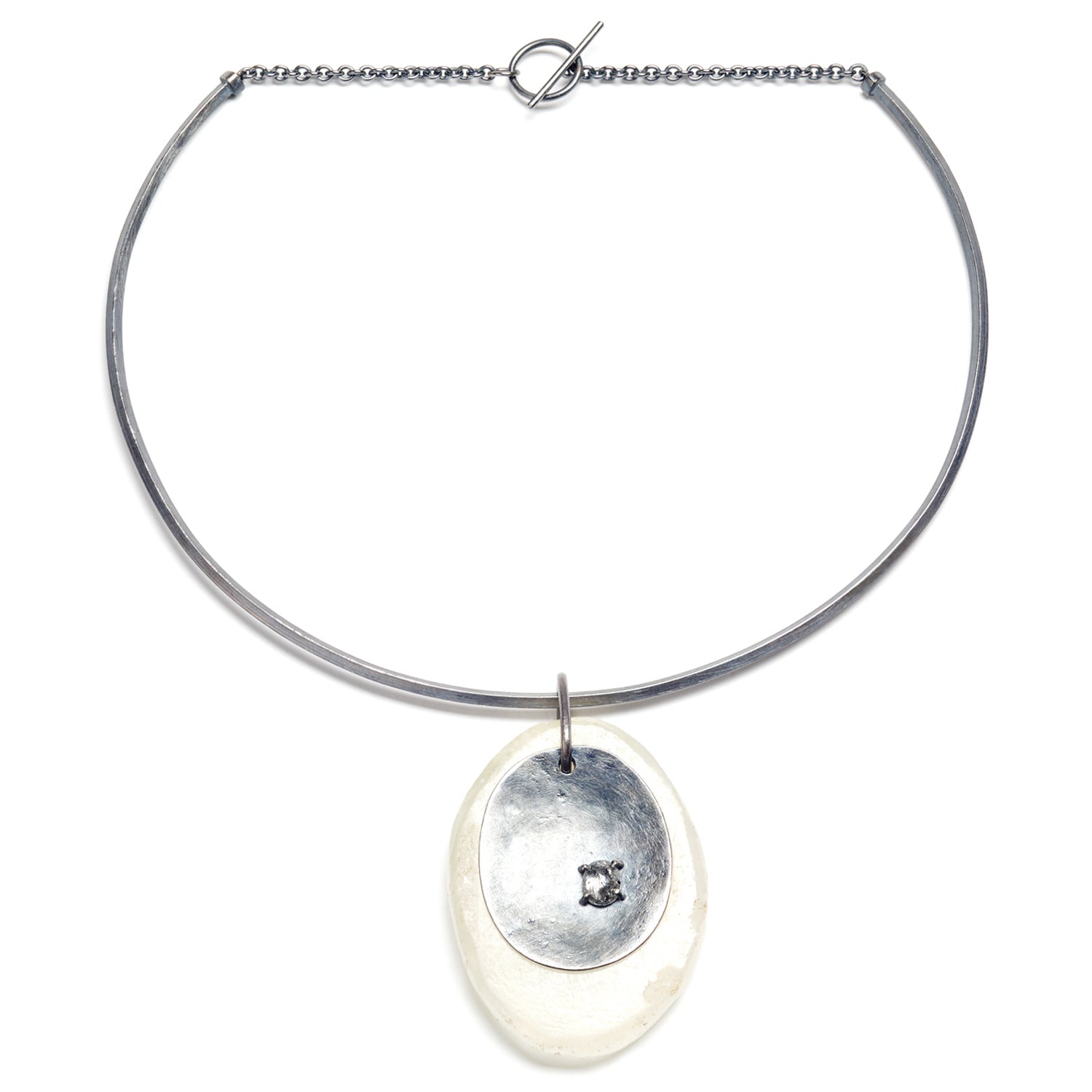 White Agate Neck Cuff