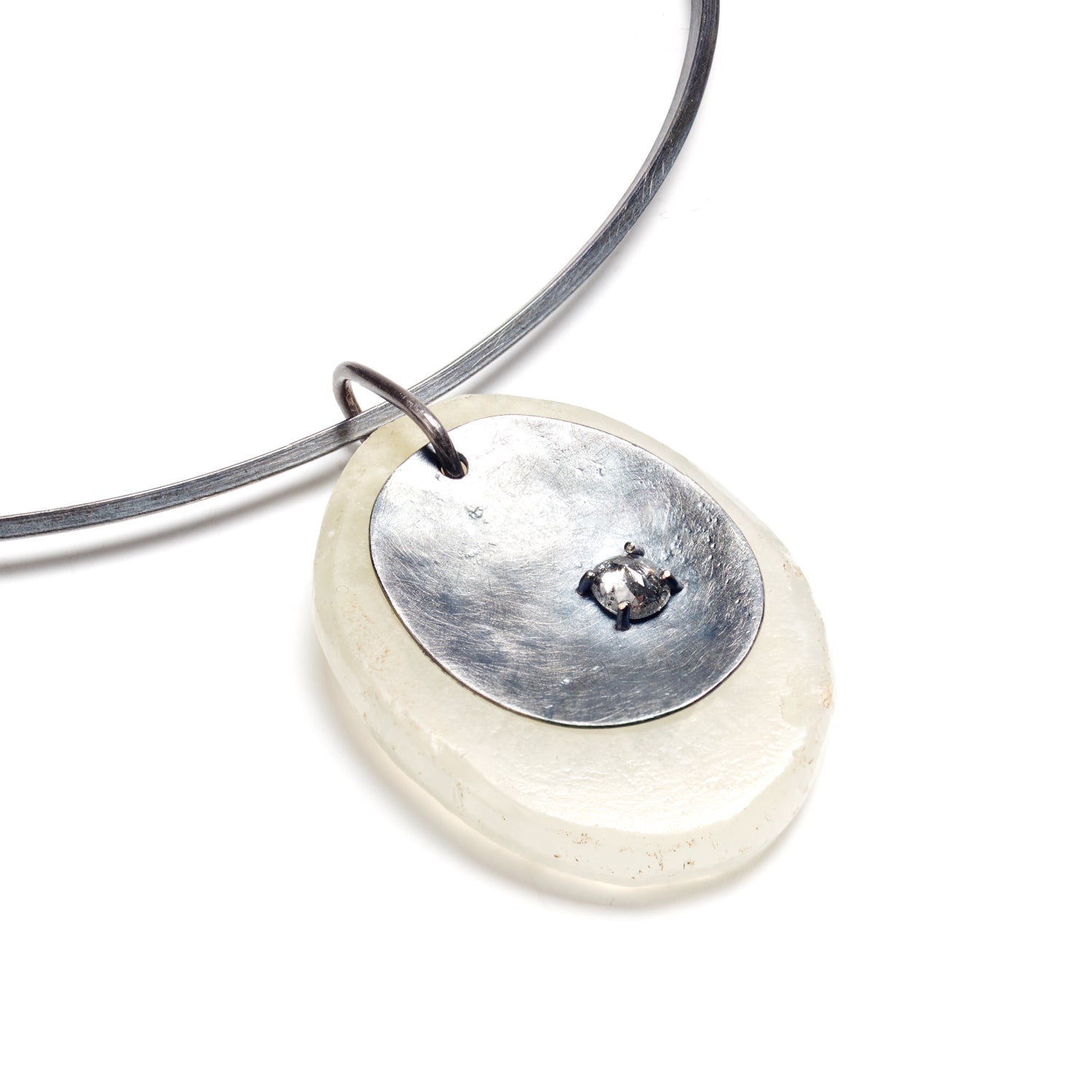 White Agate Neck Cuff