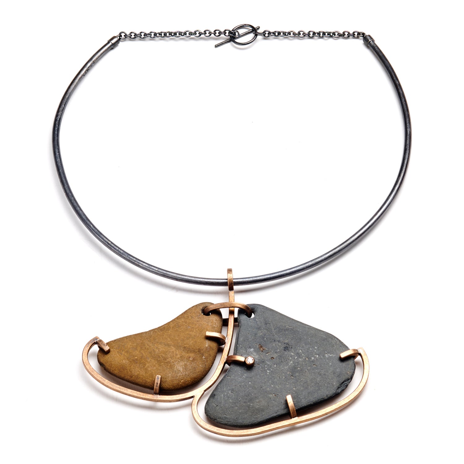 Twin Stone Neck Cuff