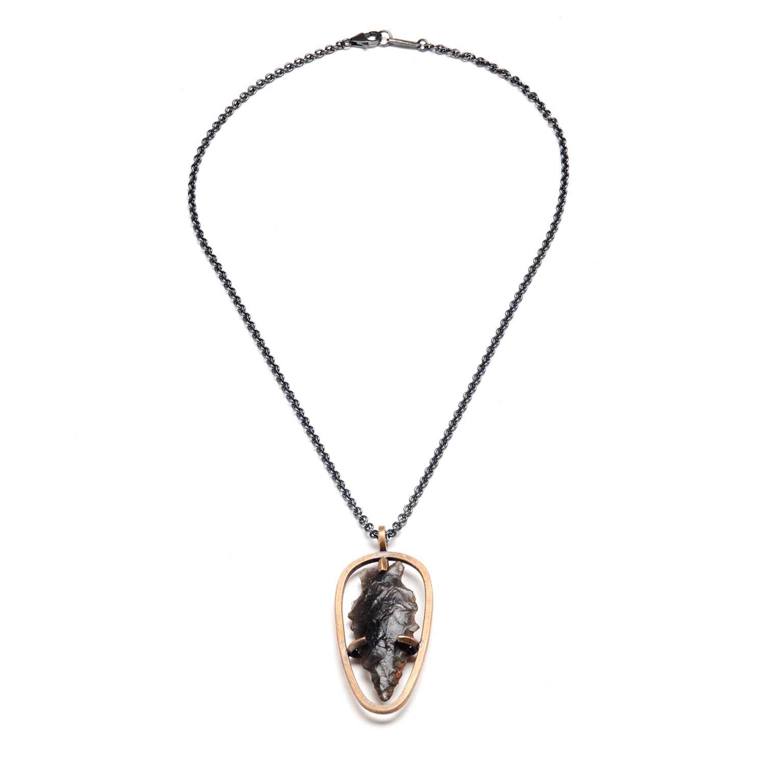 Obsidian Arrowhead Pendant Necklace