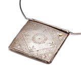 Silver Box Pendant Necklace