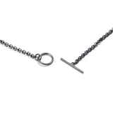 Box Pendant Necklace With Glass