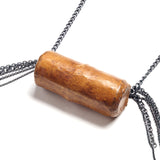 Leather Amulet Cross-Body Necklace