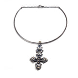 Diamond Coptic Cross Neck Cuff