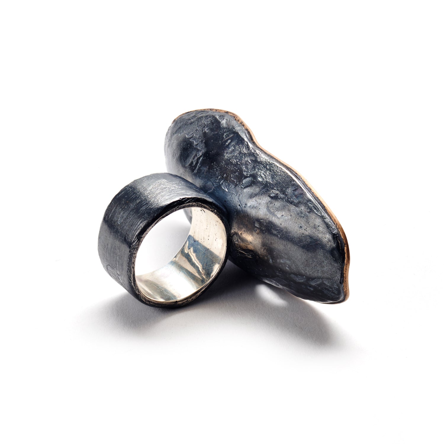 Oval Satellite Ring with Turquoise