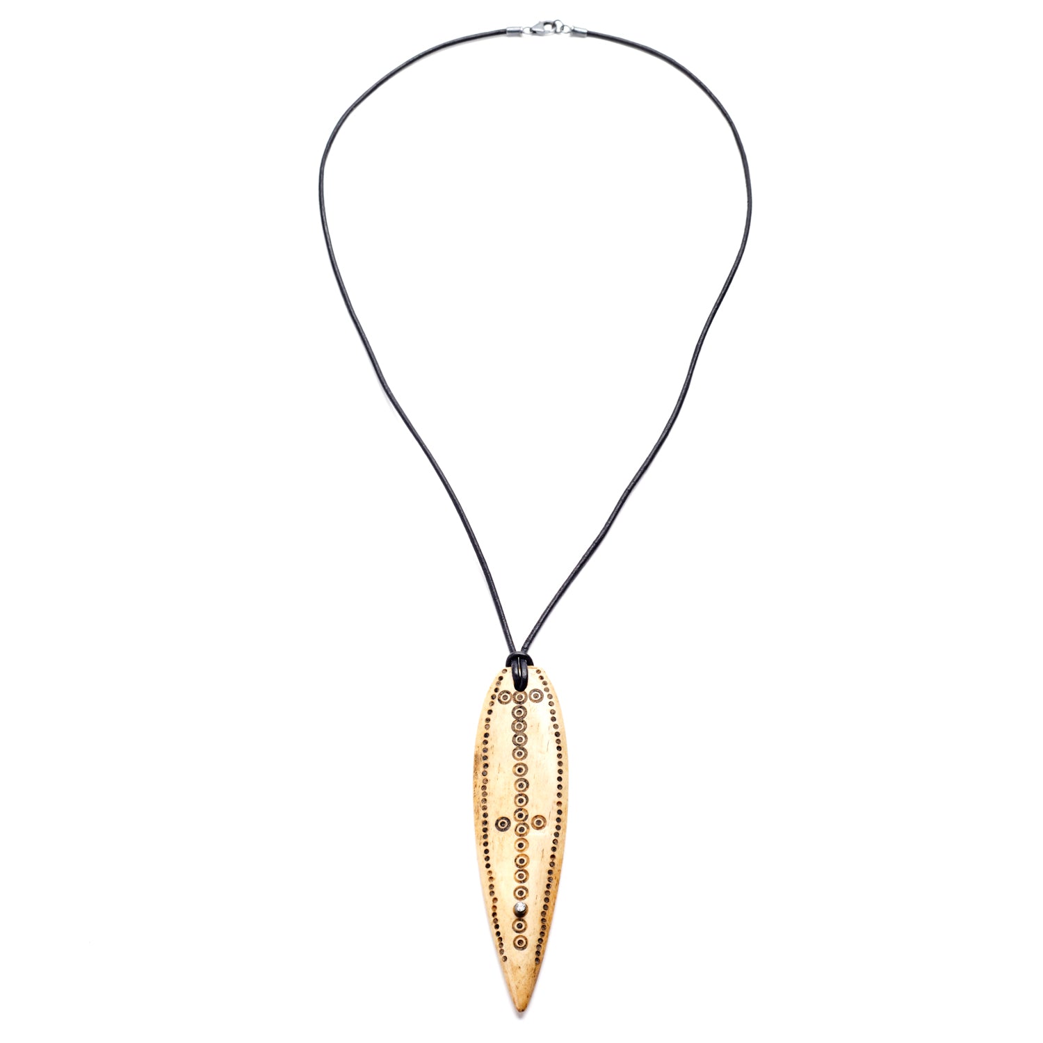 Cattle Bone Pendant Necklace