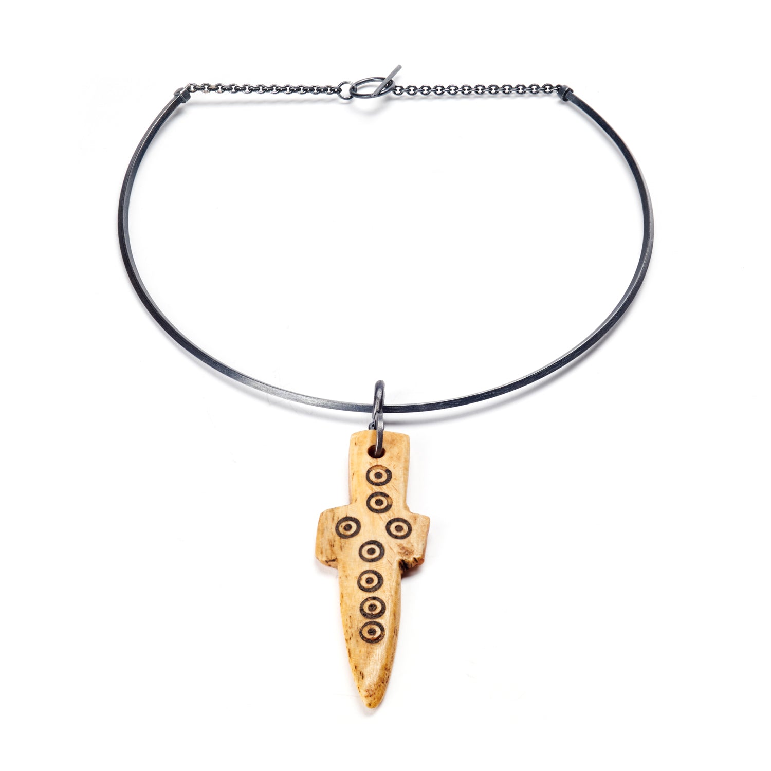 Cattle Bone Cross Charm