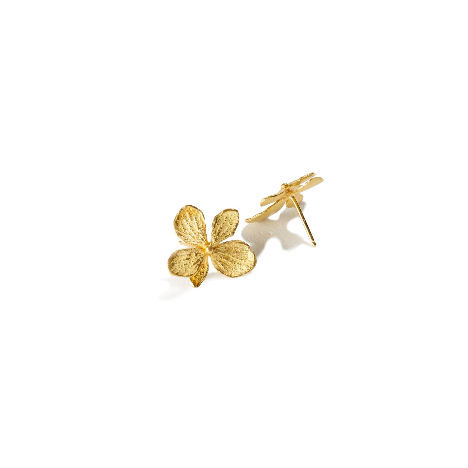 Gold Hydrangea Earrings