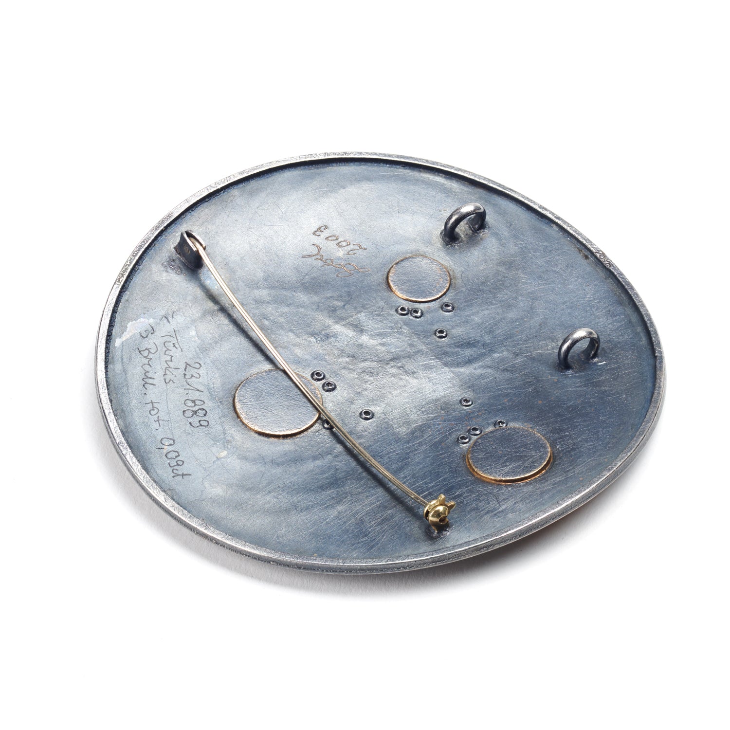 Turquoise Circle Brooch