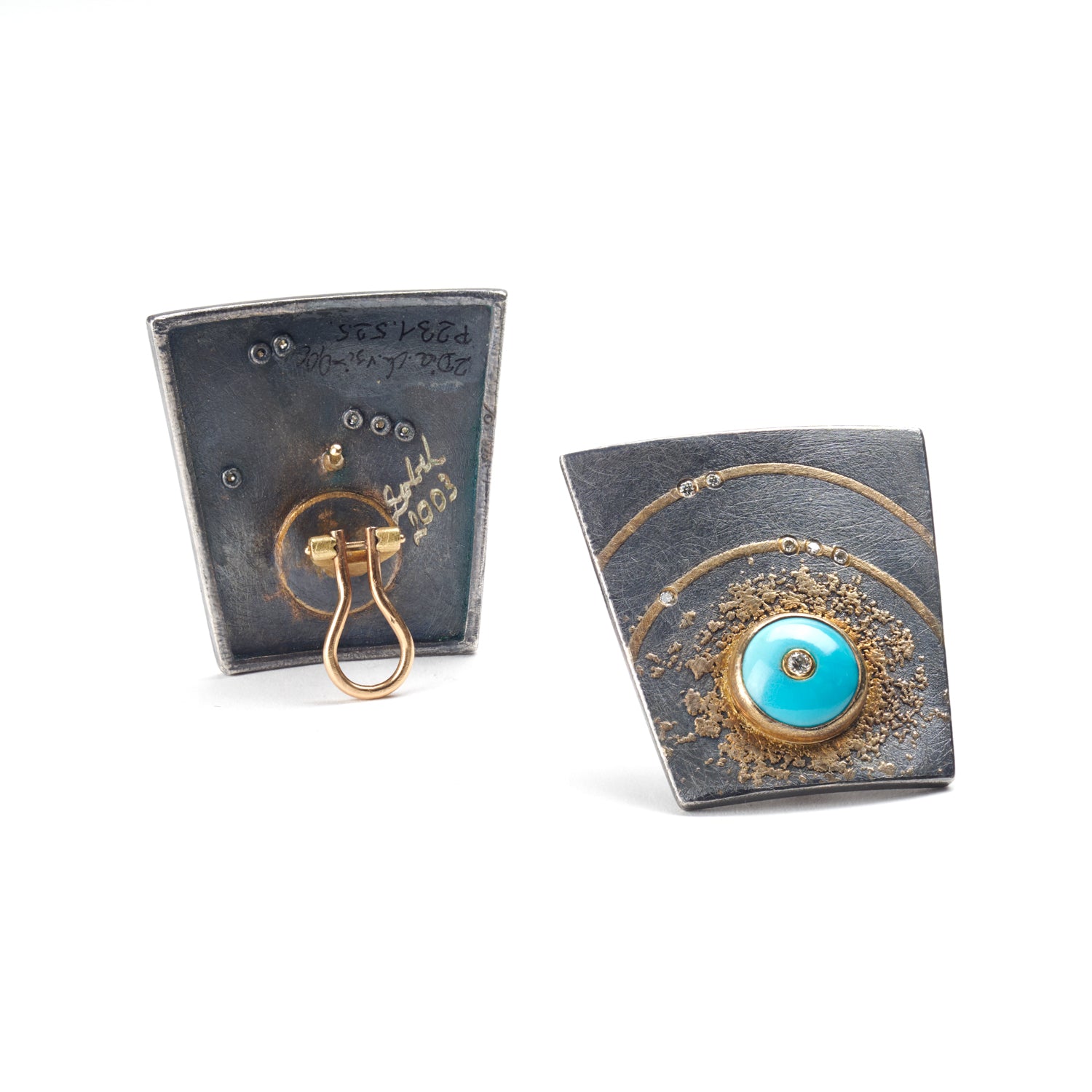 Turquoise Circle Earrings