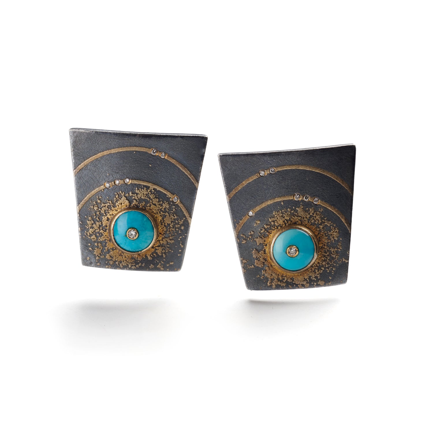 Turquoise Circle Earrings