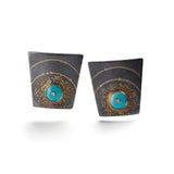Turquoise Circle Earrings