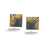 Square Drop Earrings with Diamonds