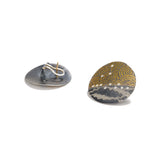 Large Round Gold & Silver Earrings