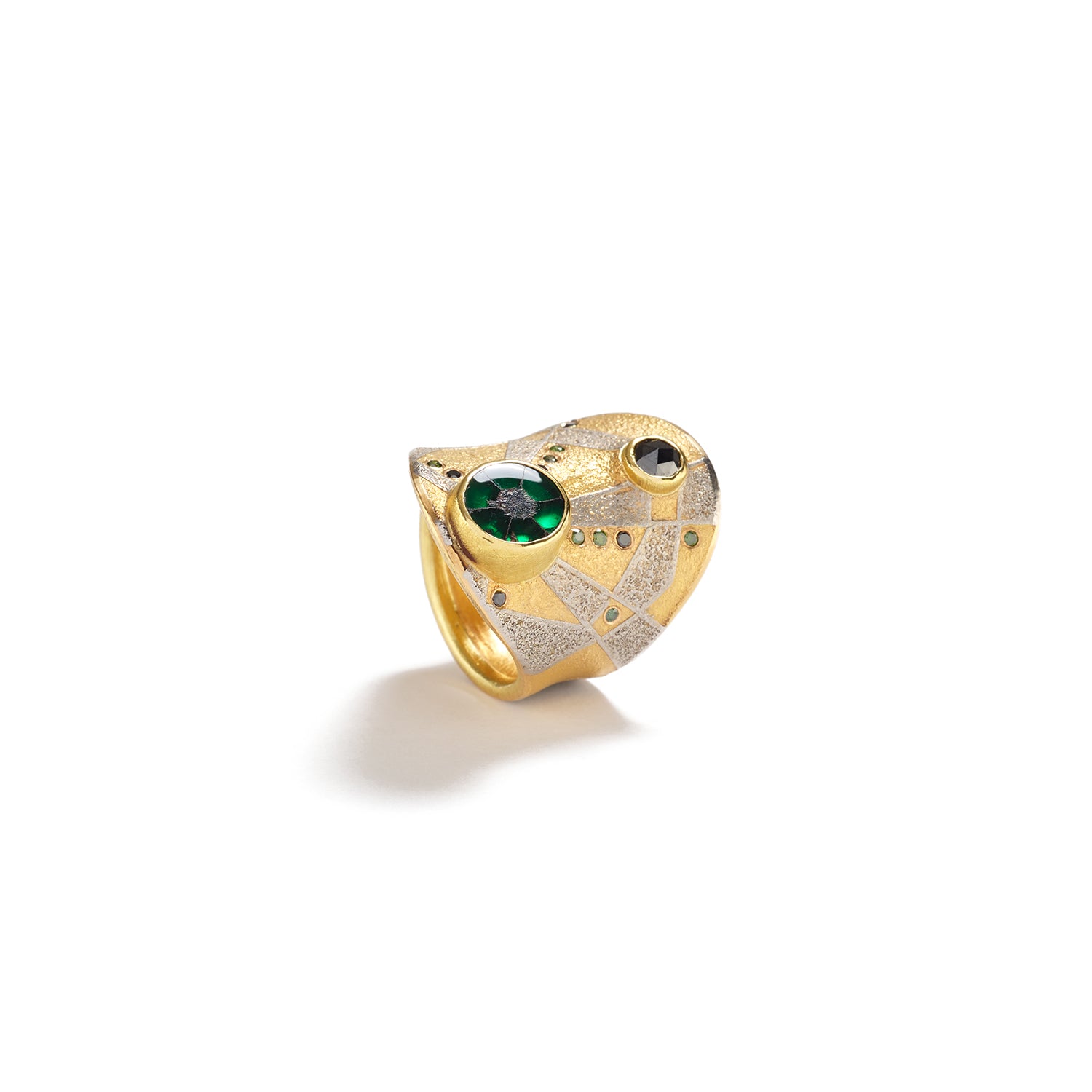 Trapiche Emerald Ring