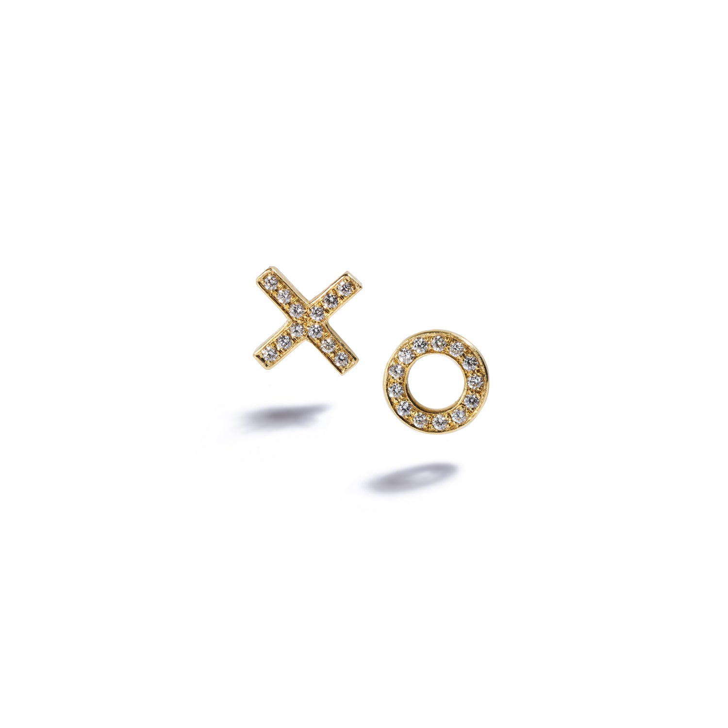 Gold XO Stud Earrings