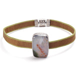 Japanese Silk and Jasper Necklace