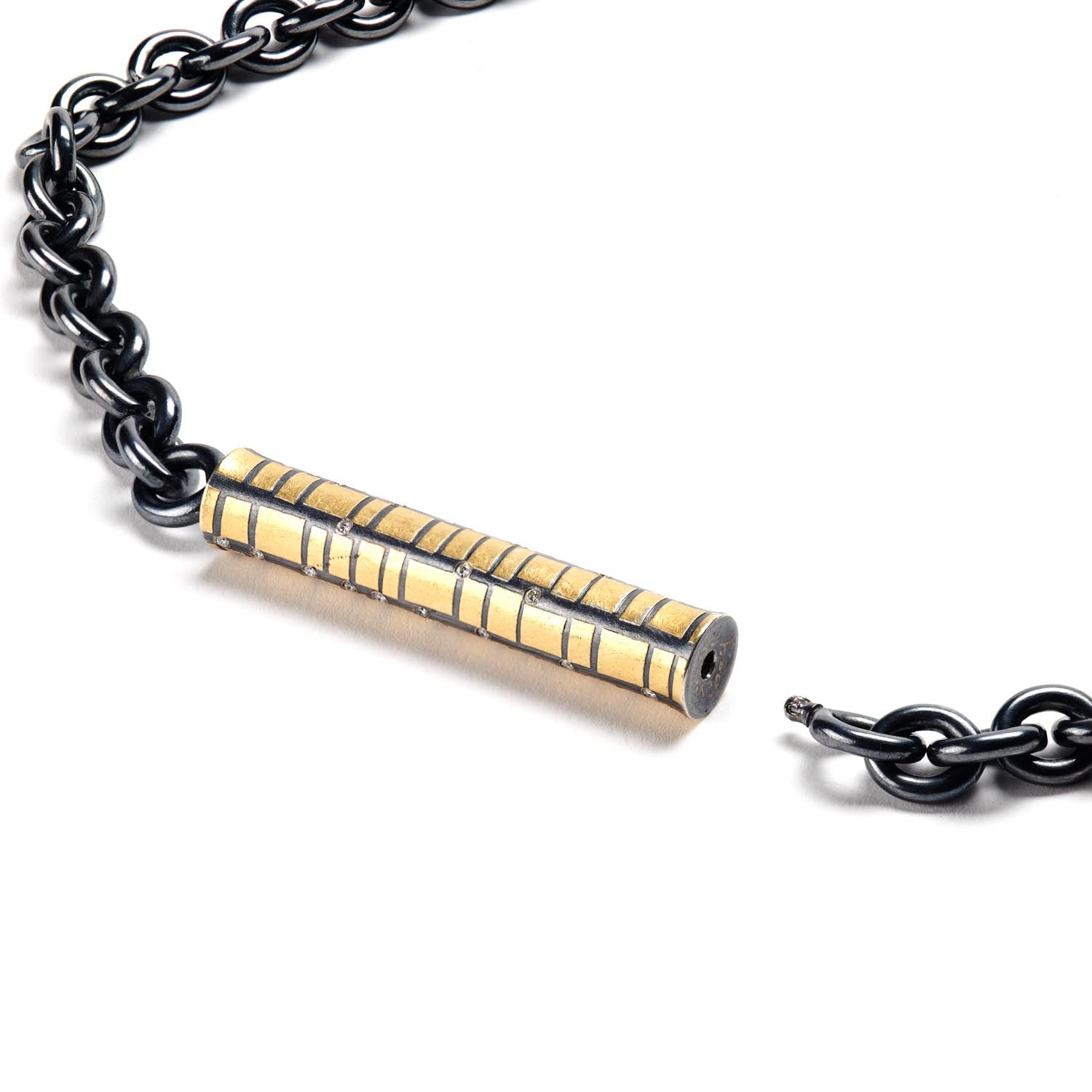 Scultped Gold Block Clasp