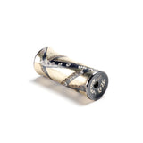 Fused White Gold Clasp with Diamonds
