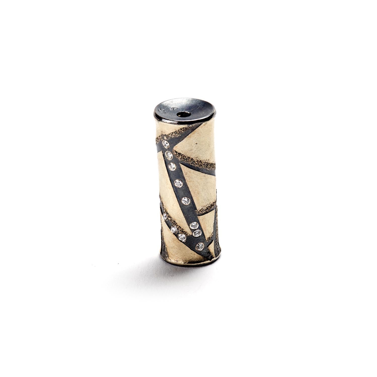 Fused White Gold Clasp with Diamonds