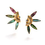 Gold & Platinum Tourmaline Earrings