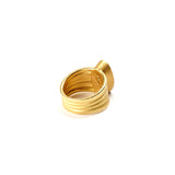 Aquamarine & Sculpted Gold Ring