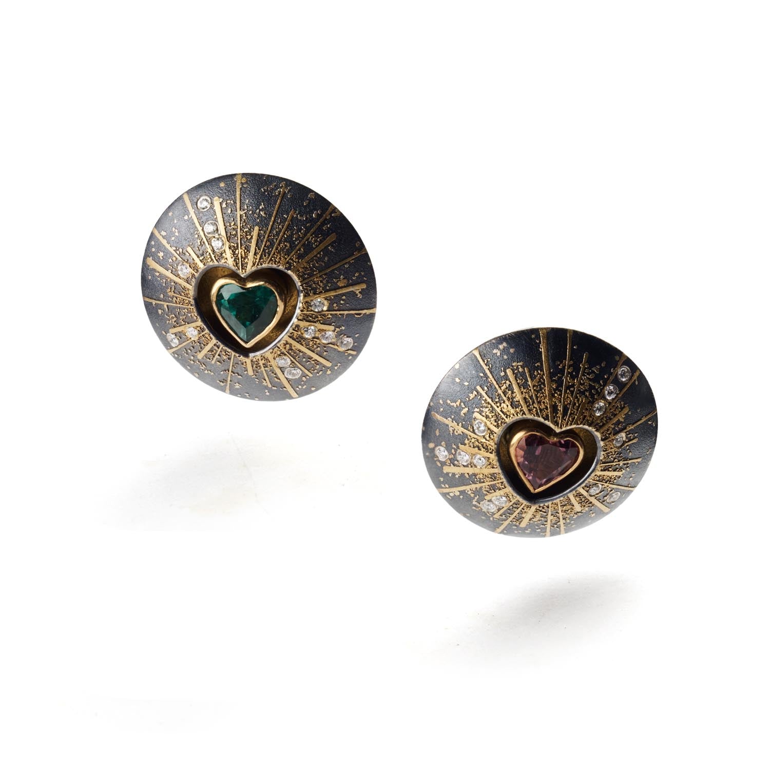 Tourmaline Heart Earrings