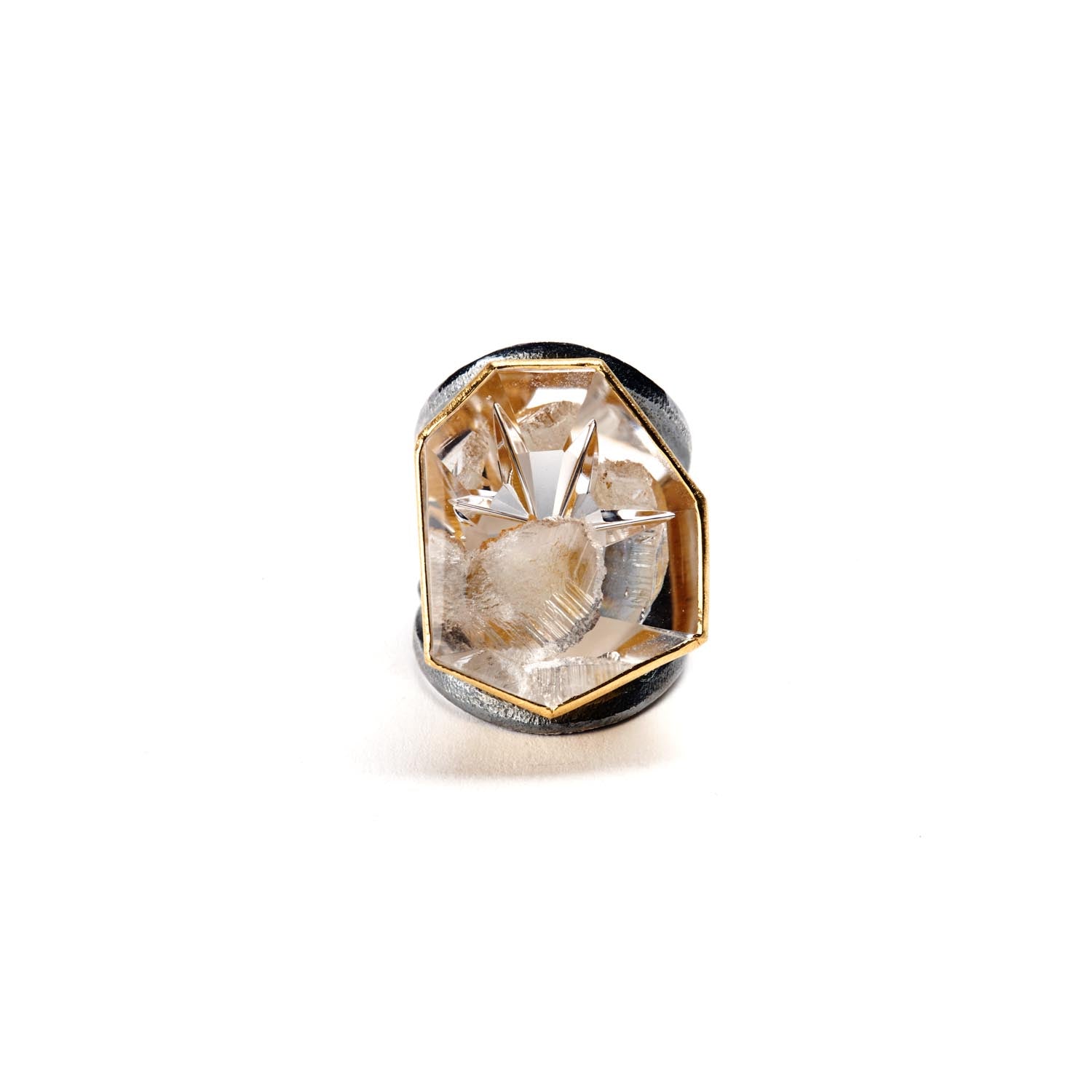 Munsteiner Cut Quartz Ring