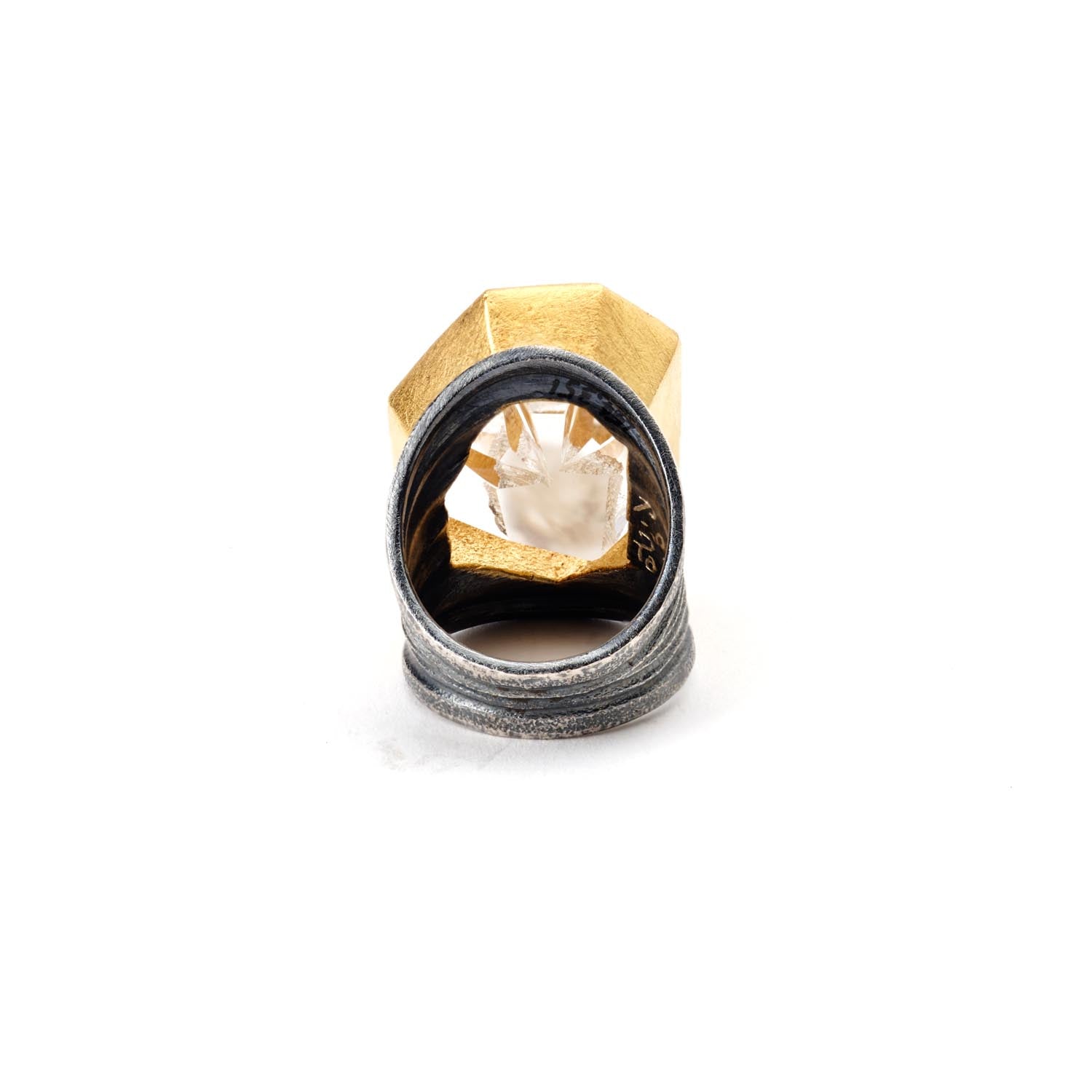 Munsteiner Cut Quartz Ring