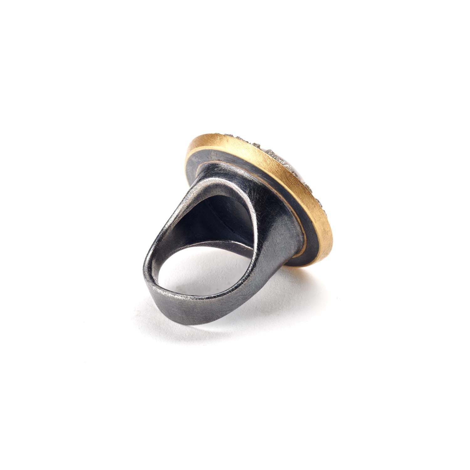 Quartz & Rough Diamond Ring
