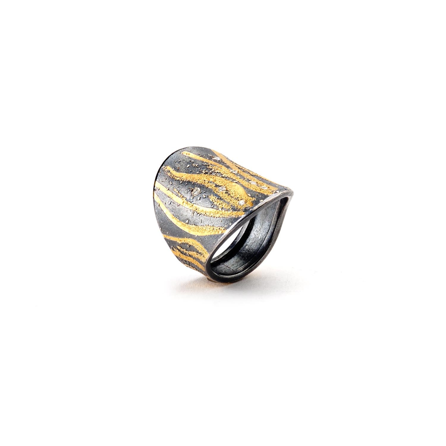 Sterling & Gold Tidal Ring