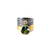 Suspended Tourmaline & Diamond Ring