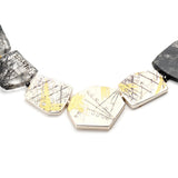 Tourmalinated Quartz, Fused Palladium & Gold Necklace