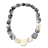 Tourmalinated Quartz, Fused Palladium & Gold Necklace