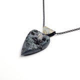 Hematite Heart Pendant Necklace