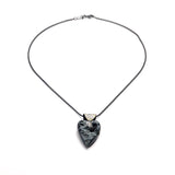 Hematite Heart Pendant Necklace