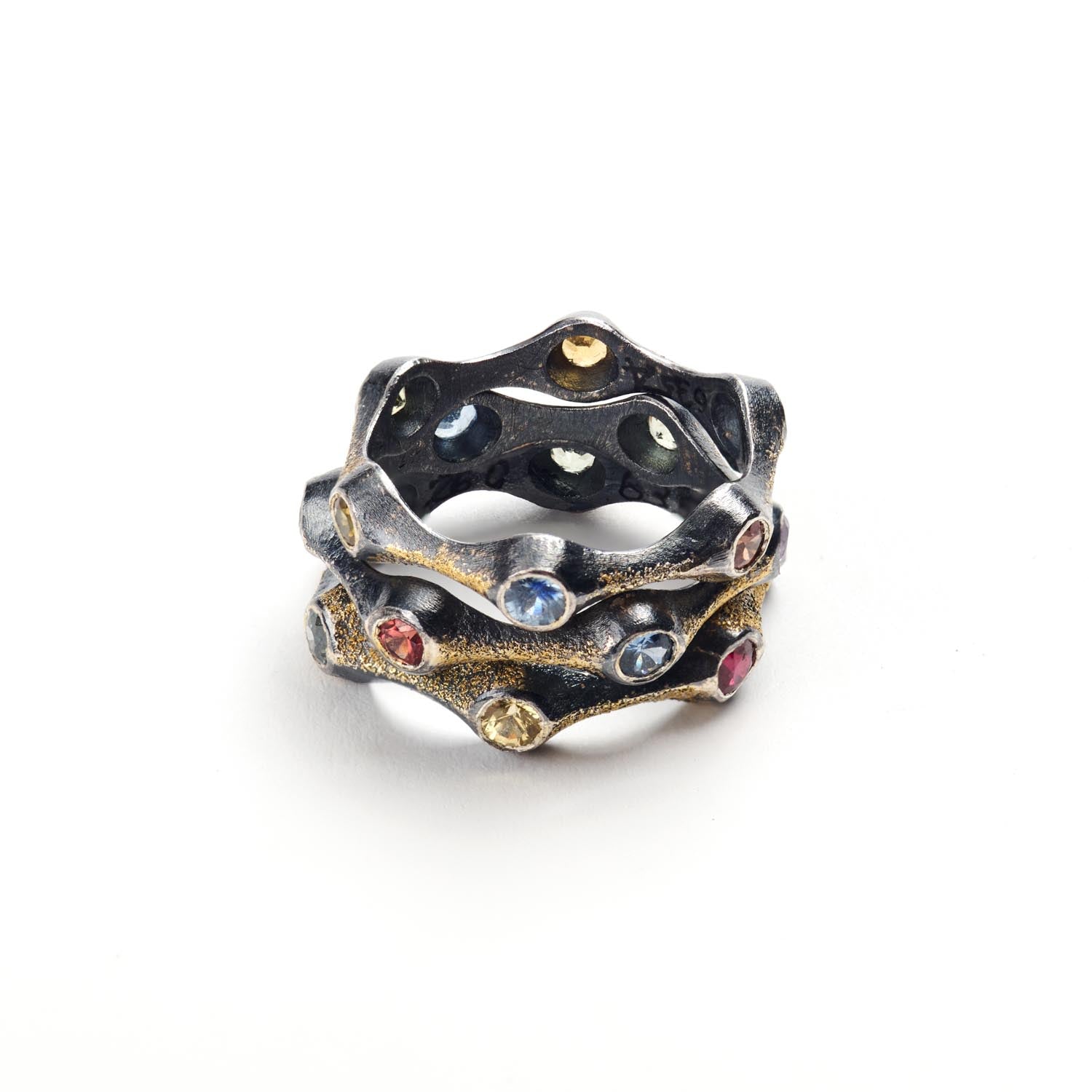 Multi-Color Sapphire Stacking Ring II